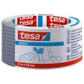 Тканевая лента TESA BASIC серая 25 м x 50 мм